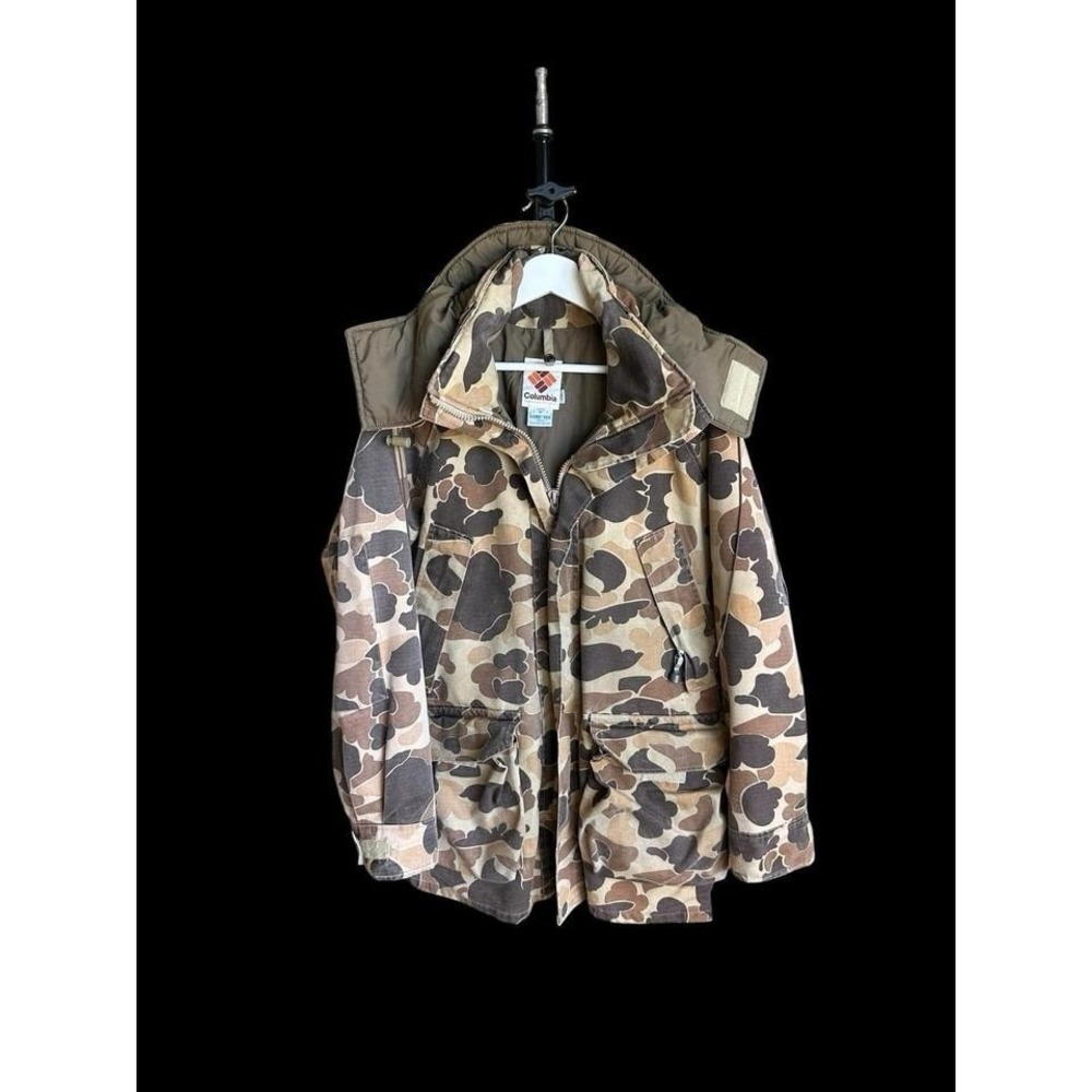 Columbia Mens Gore-Tex Frog Camo Hunting Jacket Parka Sz Medium Distressed
